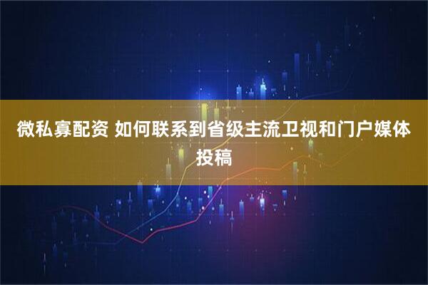 微私寡配资 如何联系到省级主流卫视和门户媒体投稿